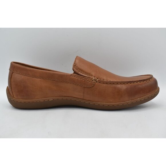 Born Mens Size 11 Caleb Medium Brown Full Grain Leather Slip On Loafers Shoes - Picture 7 of 12
